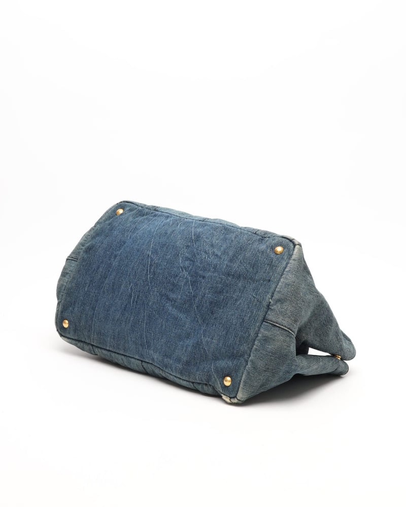Vintage Prada Large Denim Canapa Bag - A Retro Tale