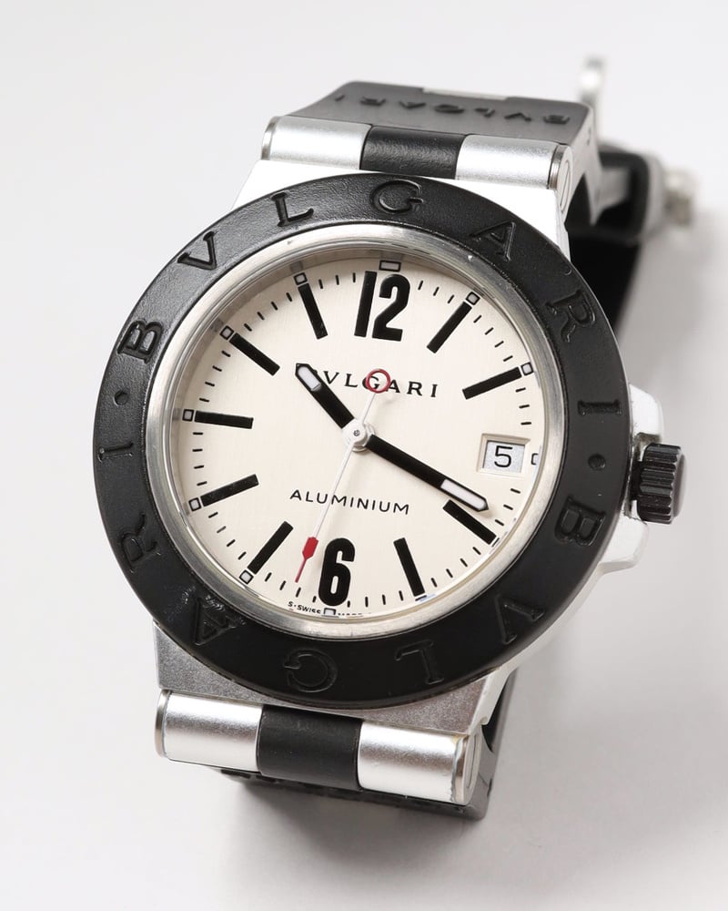 Vintage Bvlgari Diagono Aluminium 38mm Ref AL38TA Watch - A Retro Tale