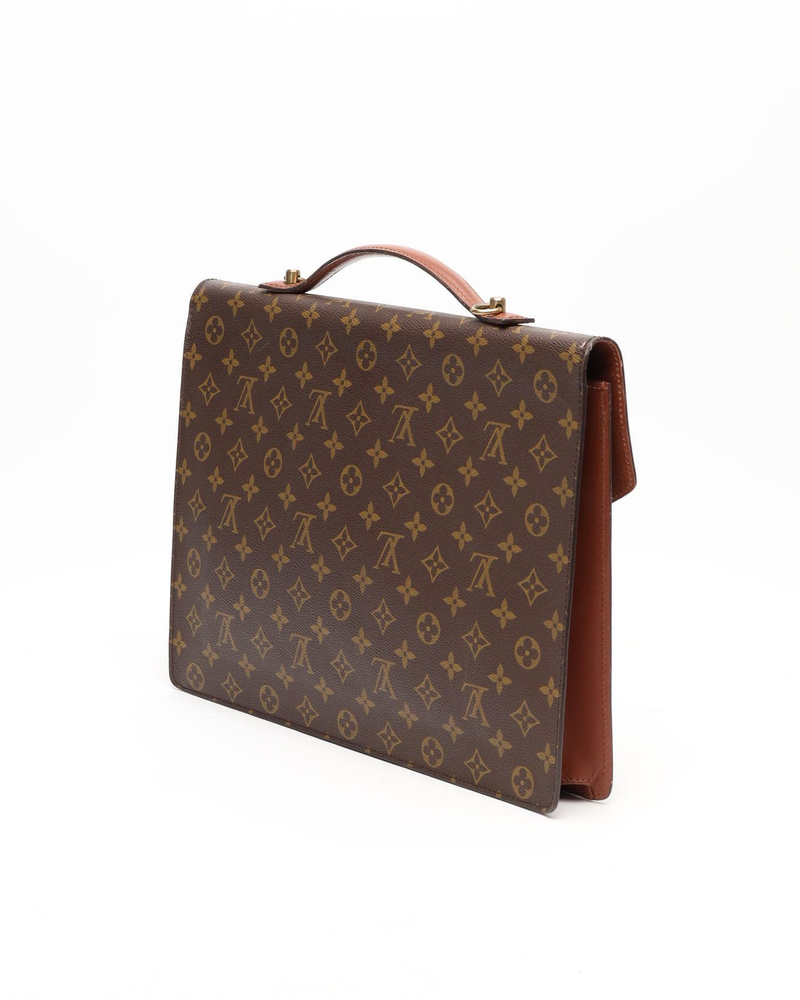 Vintage Louis Vuitton Monogram Serviette Business Bag - A Retro Tale