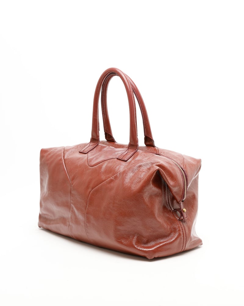 Vintage Saint Laurent Patent Easy Y Boston Bag - A Retro Tale