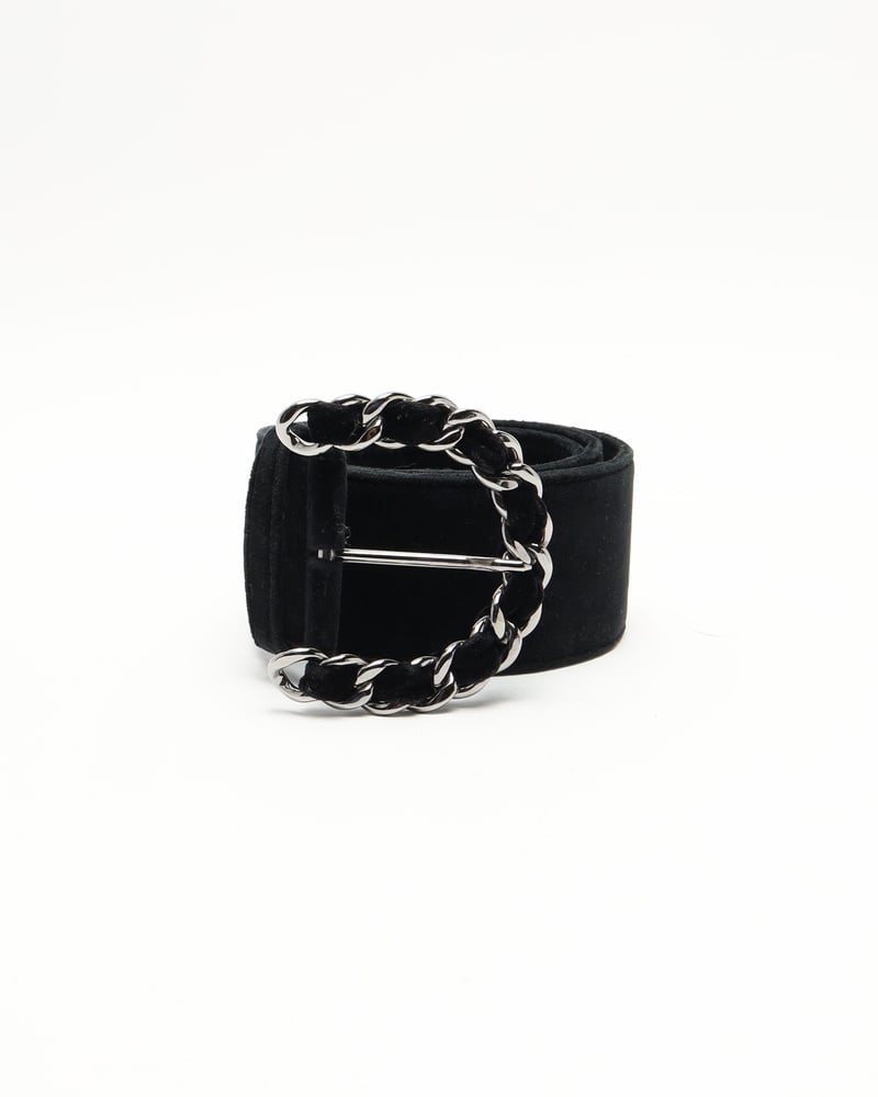 CHANEL ベルト サイズ80 黒 Vintage Chanel Velour Belt Size 80 - A Retro Tale - 2250005410702