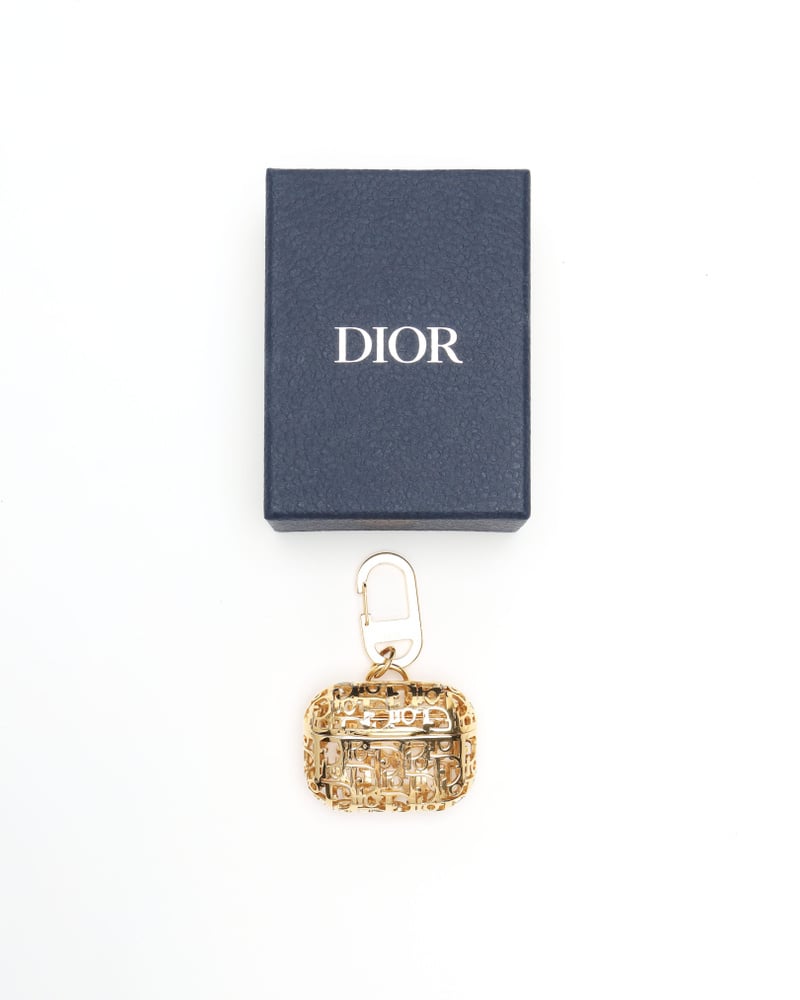 Dior Airpods Proケース ゴールド Vintage Christian Dior Oblique Earphone AirPods Pro Case - A