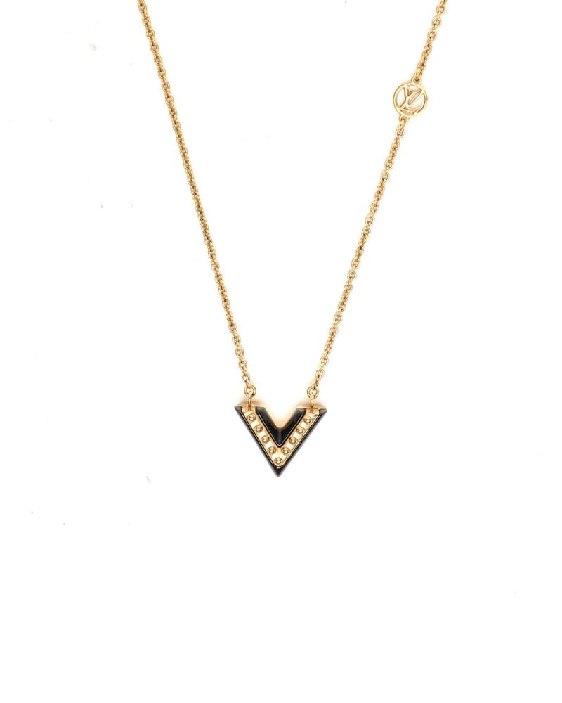 Vintage Louis Vuitton Essential V Necklace Gold - A Retro Tale