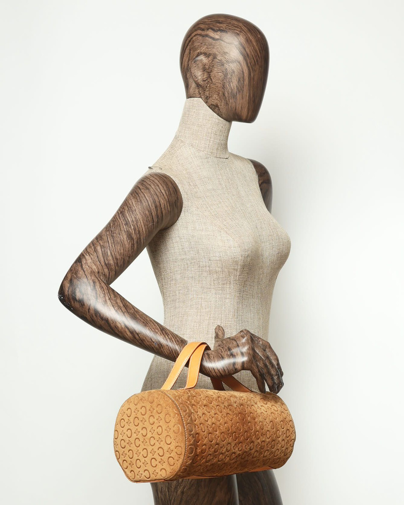 バッグ CELINE C MACADAM SUEDE SHOULDER BAG Celine Vintage Suede Macadam Shoulder Bag - Brown Shoulder Bags