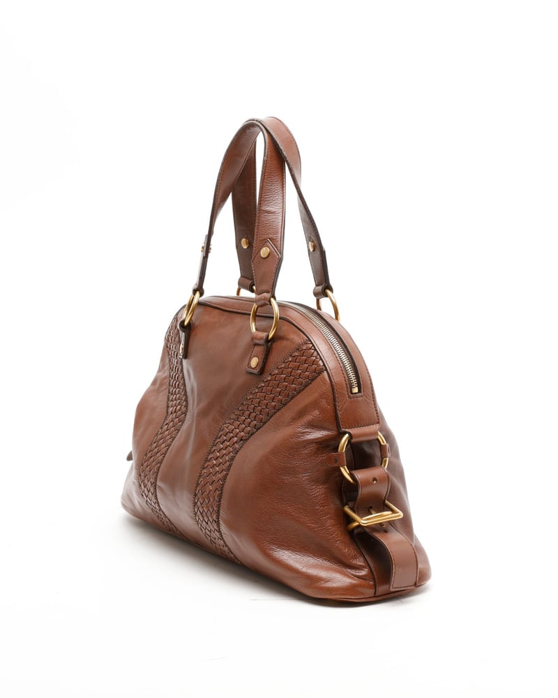 YVES SAINT LAURENT ブラウン ミューズ ハンドバッグ SAINT LAURENT YVES イブサンローラン/ミューズハンドバッグ ブラウン