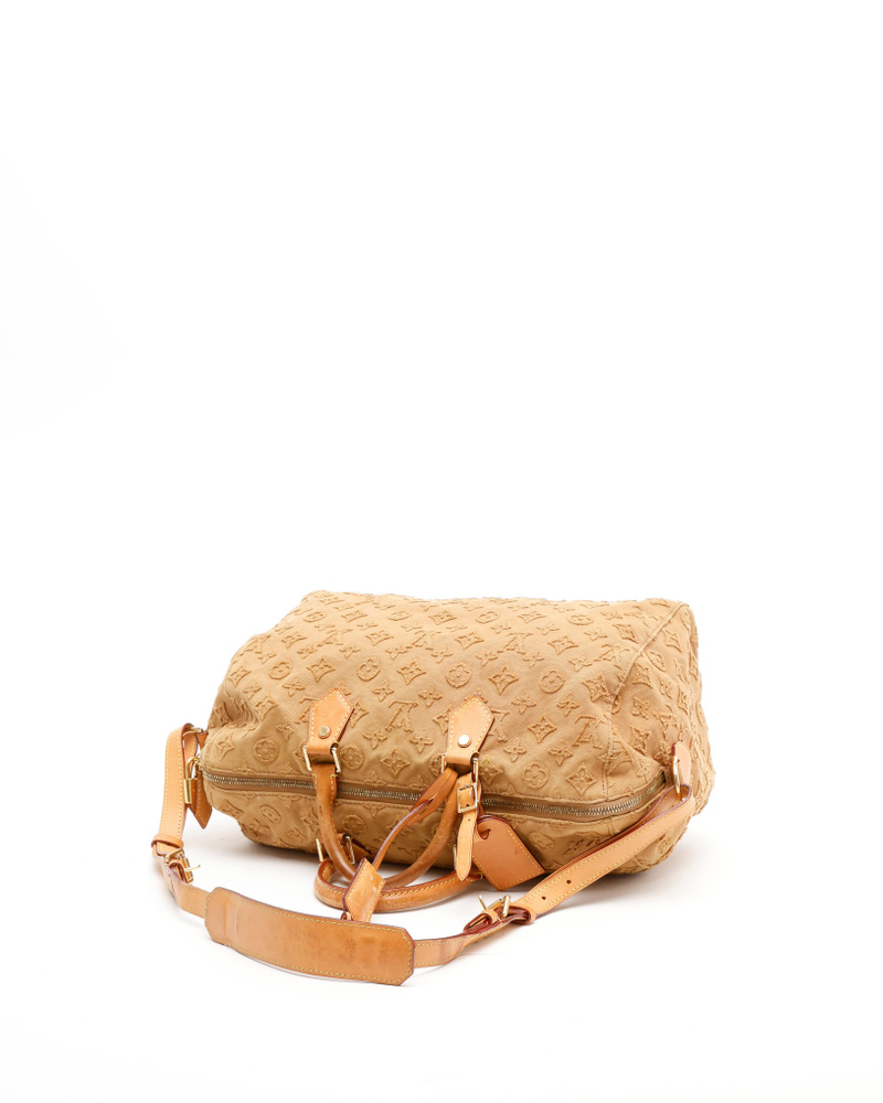 Vintage Louis Vuitton Monogram Denim Stone Speedy 35 Bag - WZ575558