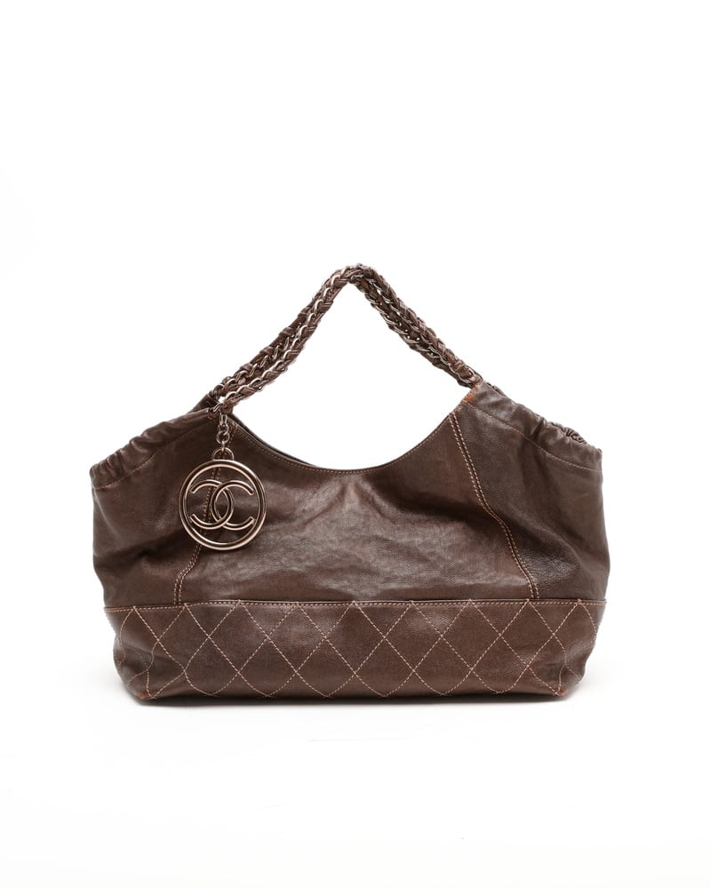Vintage Chanel CC Caviar Coco Cabas Hobo Bag - WZ575588