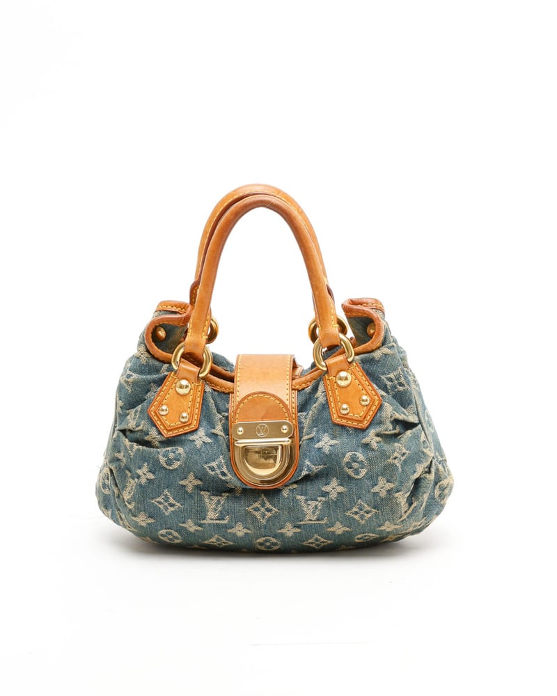 Vintage Louis Vuitton Monogram Denim Pleaty Handbag - 840-30498