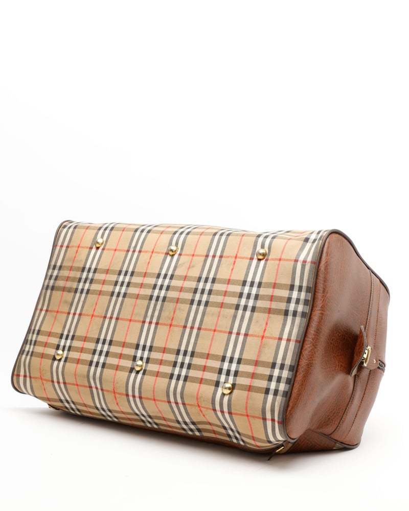 Vintage Burberry Nova Check Boston Weekend Bag - 841-40627