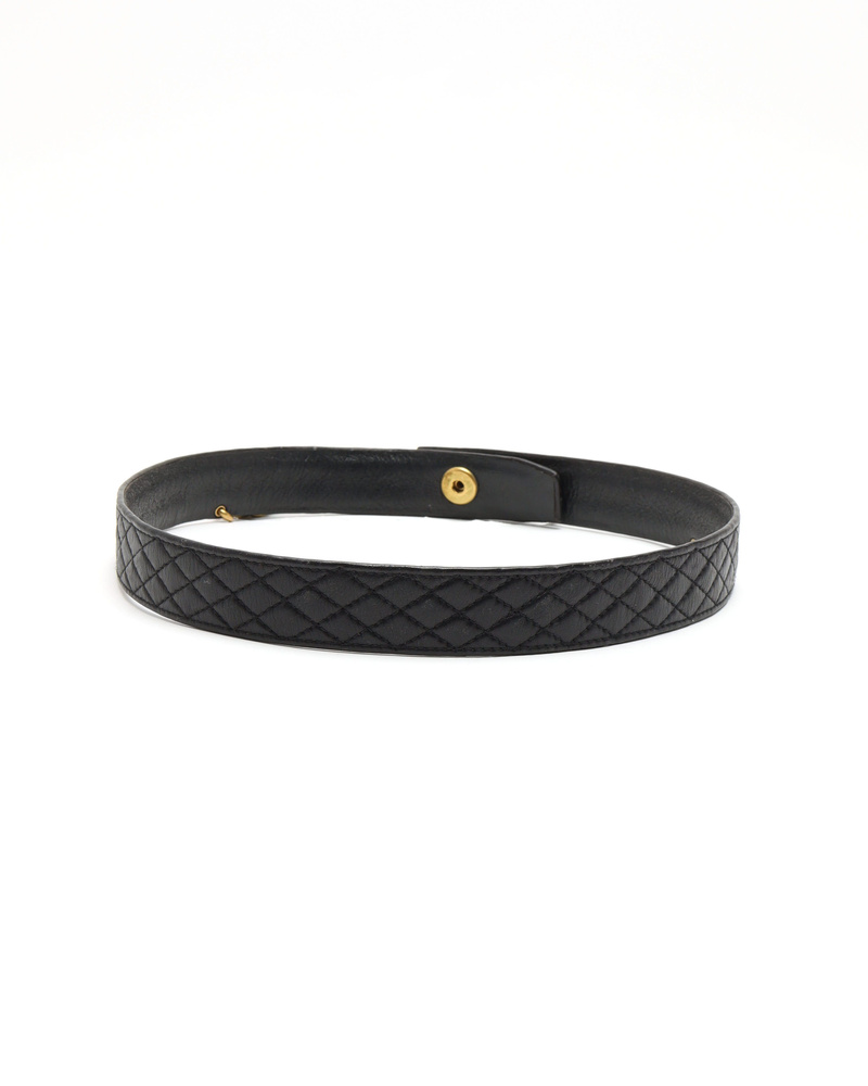 Vintage Chanel Coco Mark Leather Belt, size 75 - AP134138 display picture 1