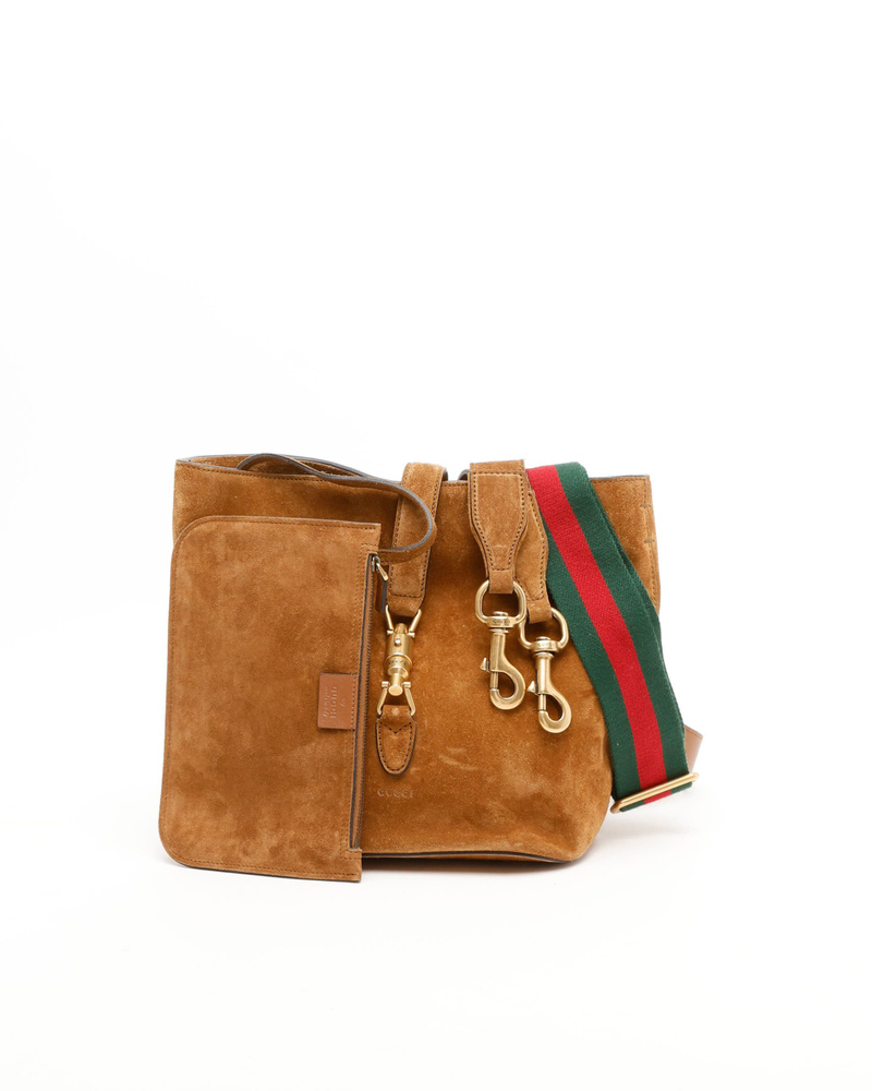Vintage Gucci New Jackie Soft Suede Bucket Bag - 843-37140