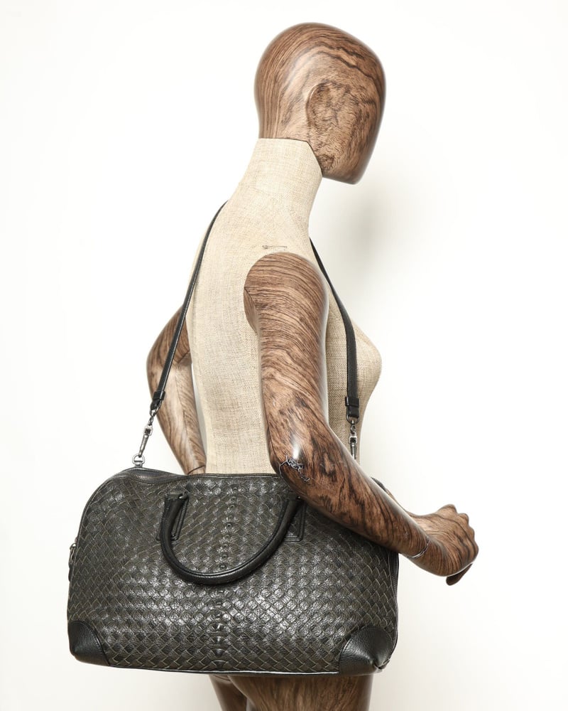 Vintage Bottega Veneta Intrecciato Boston Bag - 845-38798