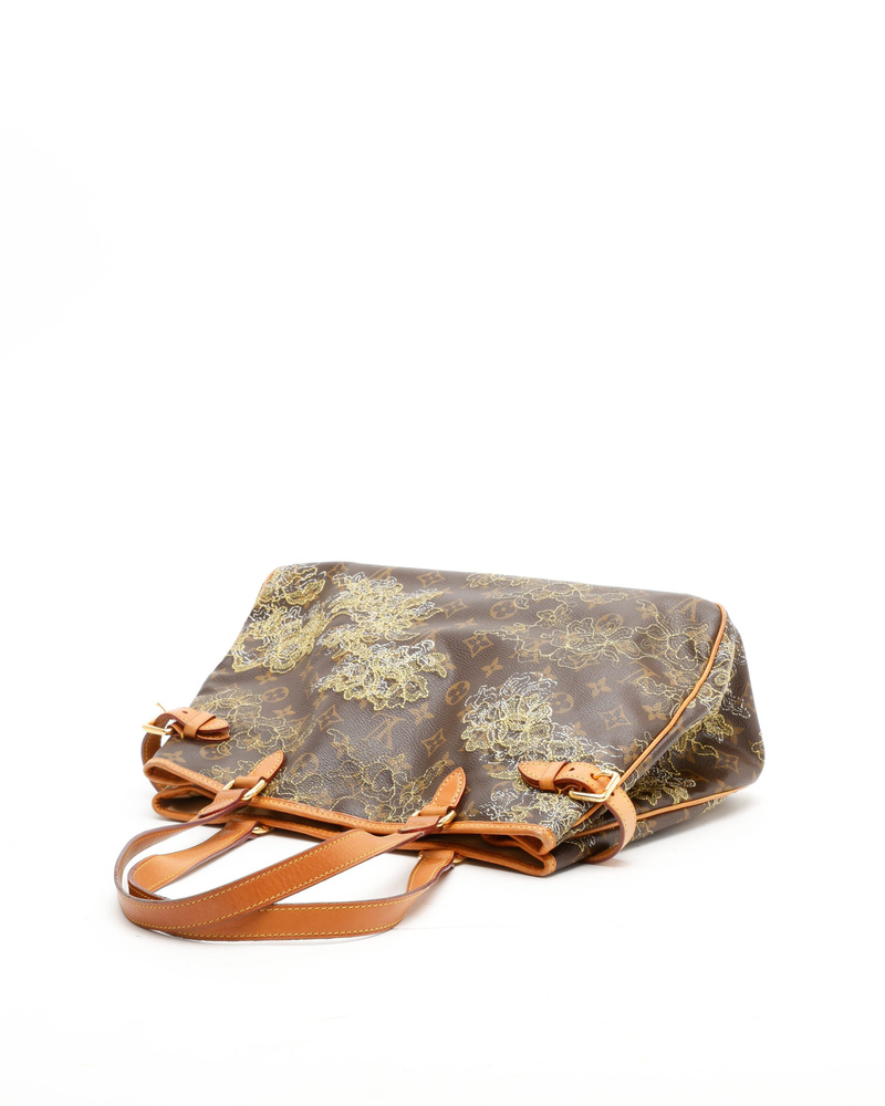 Vintage Louis Vuitton Gold Dentelle Batignolles Horizontal Bag