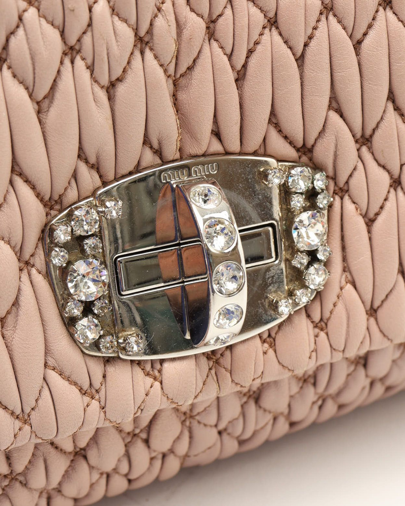 Vintage MIU MIU Large Crystal Cloqué Shoulder Bag - 849-31154 - A