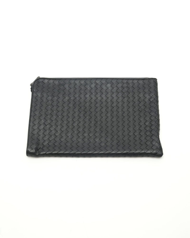 Vintage Bottega Veneta Intrecciato Leather Laptop Case 15-Inch