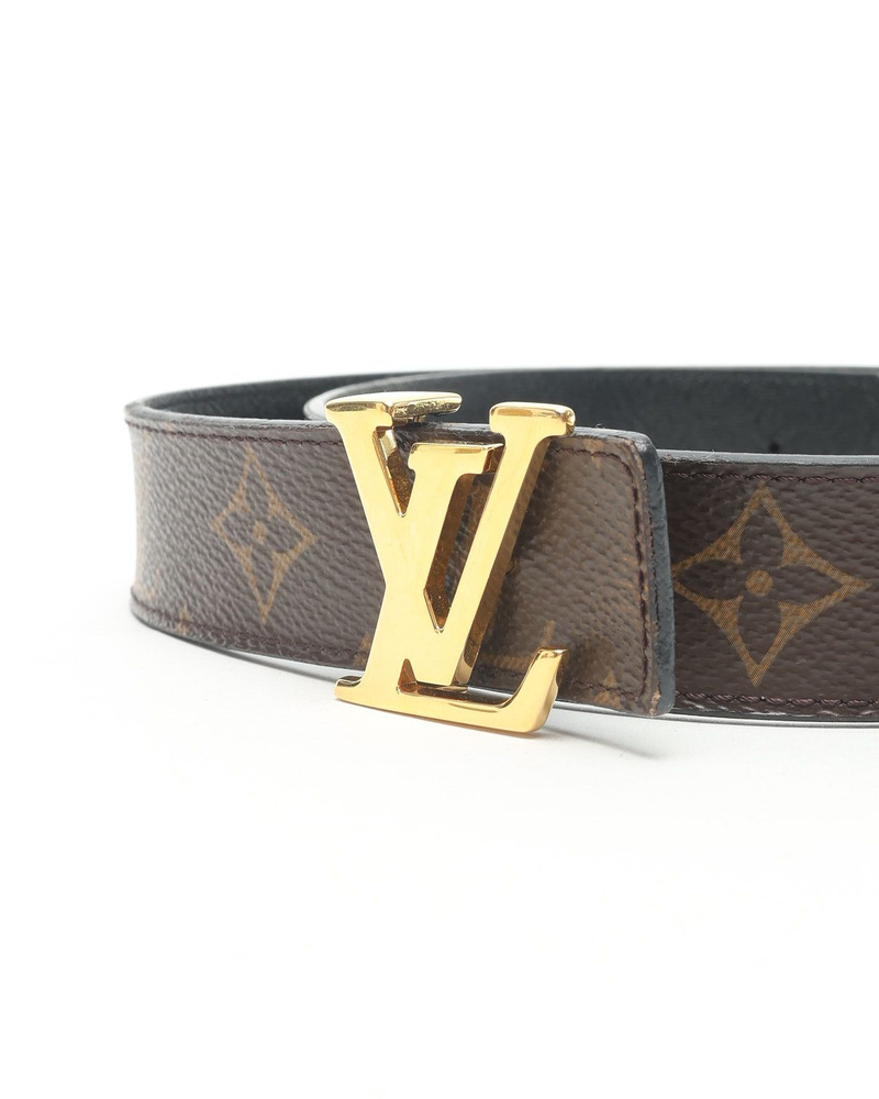 Vintage Louis Vuitton Monogram LV Santur Reversible Belt Size 80