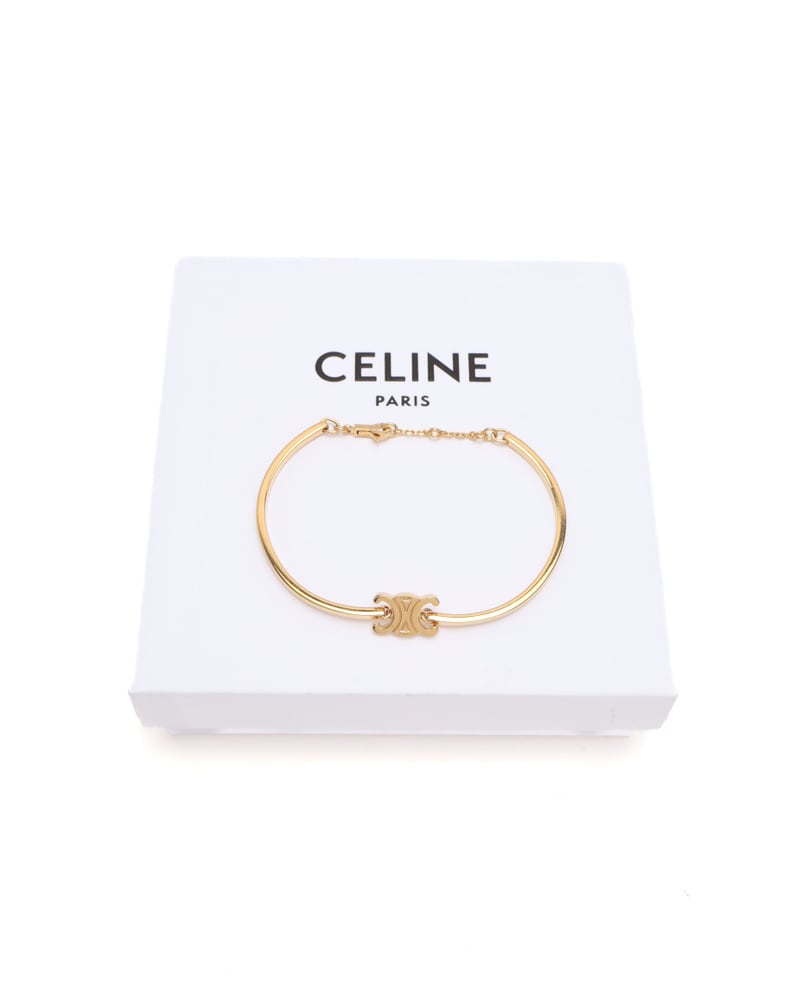 専用 CELINE セリーヌ two tone bracelet Vintage Céline Triomphe Bracelet - WZ643383 - A Retro Tale