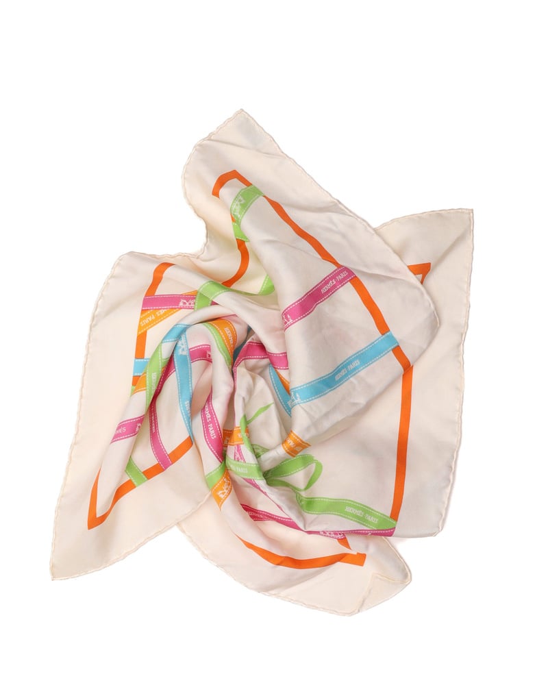 Hermès 42 Bolduc Ribbon Silk Scarf