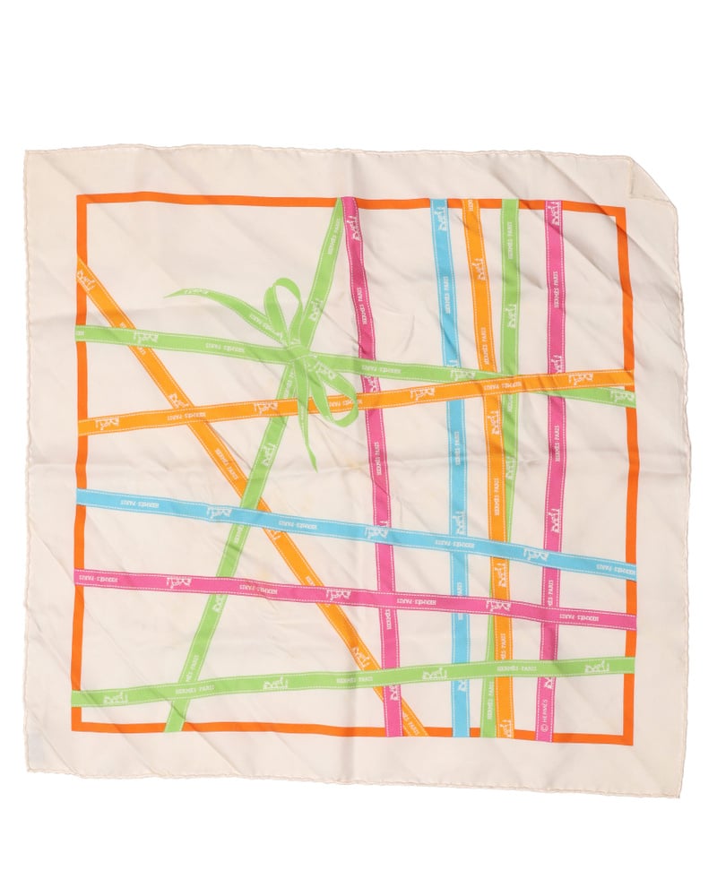 Hermès 42 Bolduc Ribbon Silk Scarf