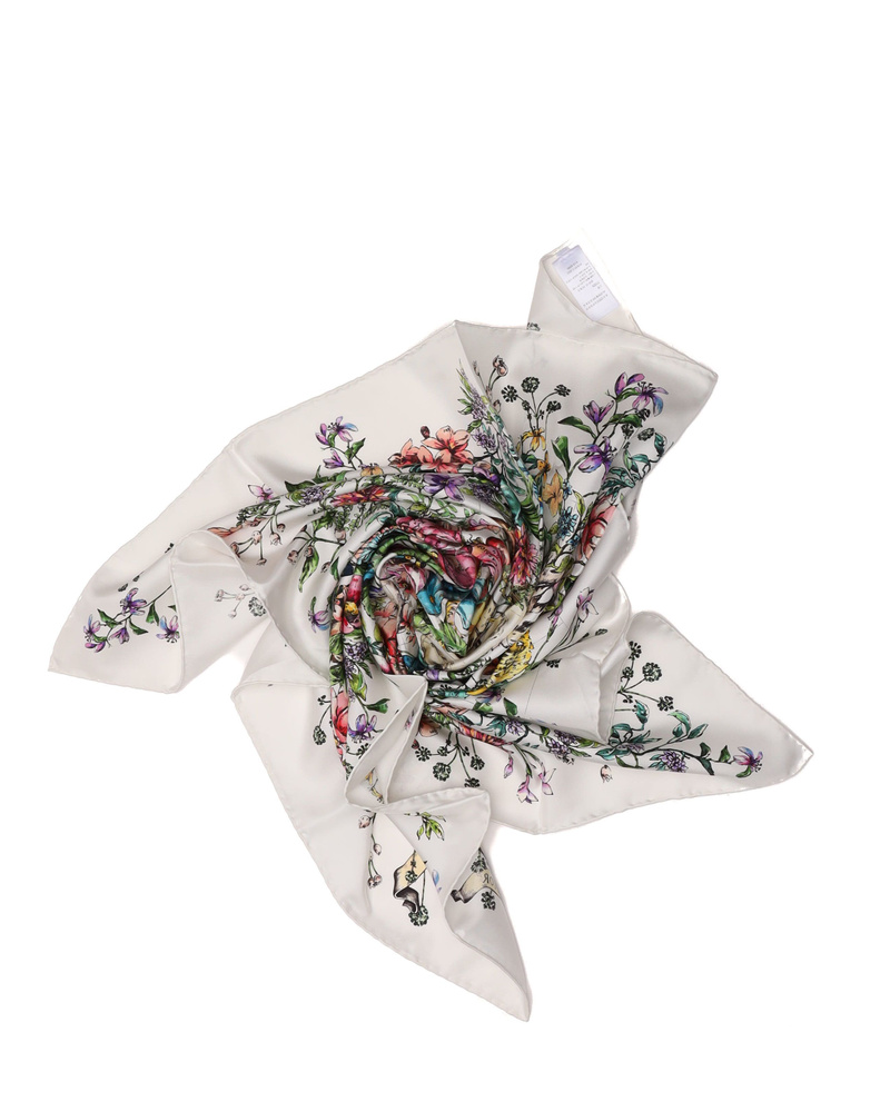 Christian Dior 90 Floral Silk Scarf