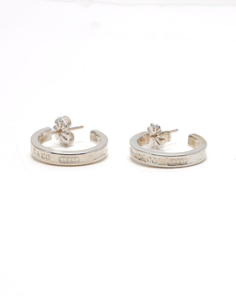 Tiffany & Co 1837 Silver Hoops Earrings