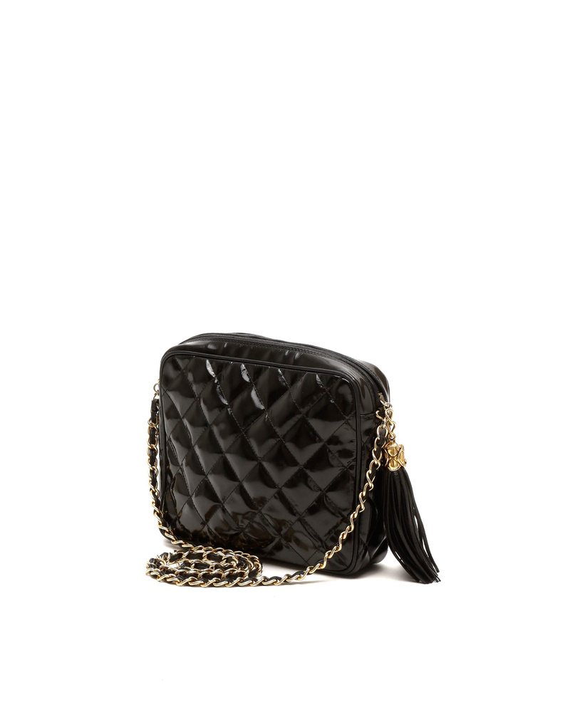 Chanel CC Tassel Patent Camera Bag