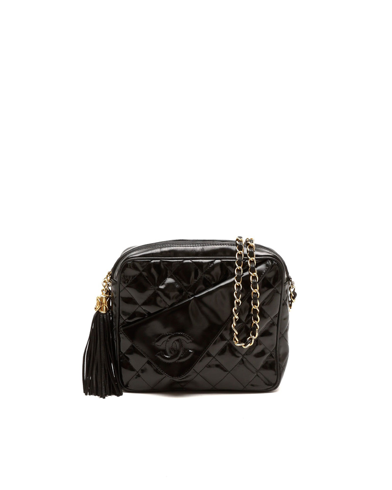 Chanel CC Tassel Patent Camera Bag