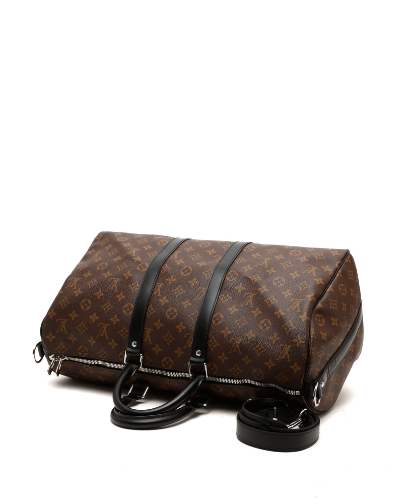 Louis Vuitton Monogram Macassar Keepall Bandoulière 45 Weekend Bag