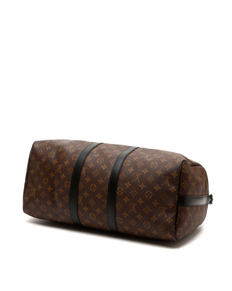 Louis Vuitton Monogram Macassar Keepall Bandoulière 45 Weekend Bag