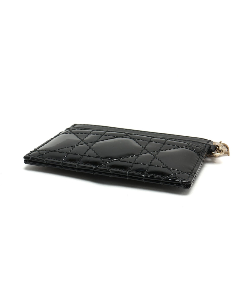 Christian Dior Lady Dior Cannage Patent Card Holder