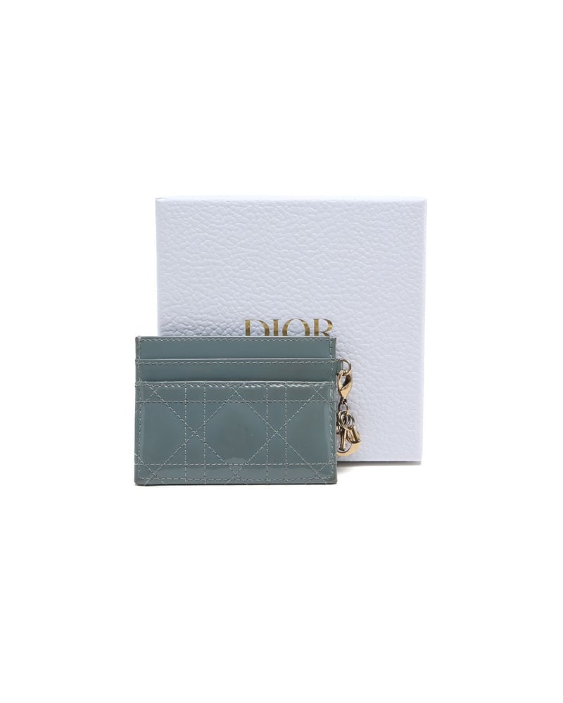 Christian Dior Lady Dior Cannage Patent Card Holder
