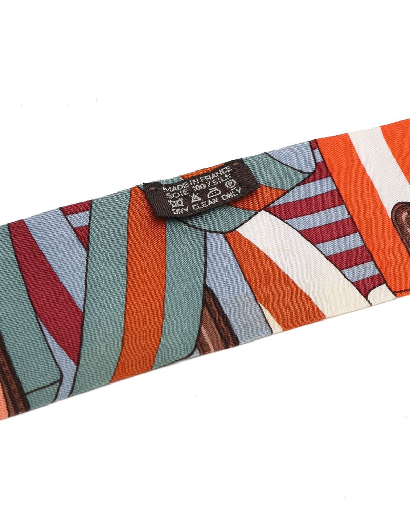 Hermès Les Sangles Silk Twilly