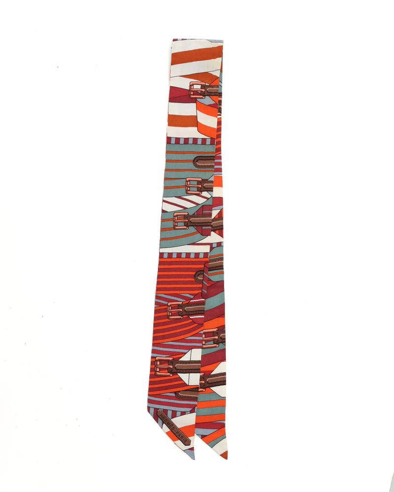 Hermès Les Sangles Silk Twilly