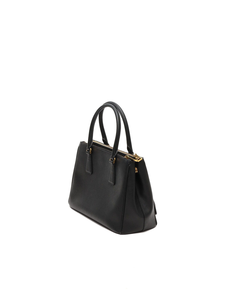 Prada Small Saffiano Lux Double-Zip Galleria Tote Bag