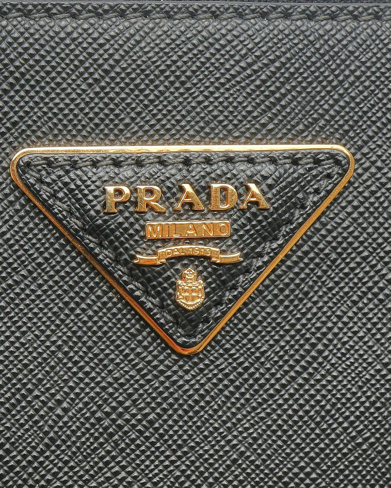 Prada Small Saffiano Lux Double-Zip Galleria Tote Bag