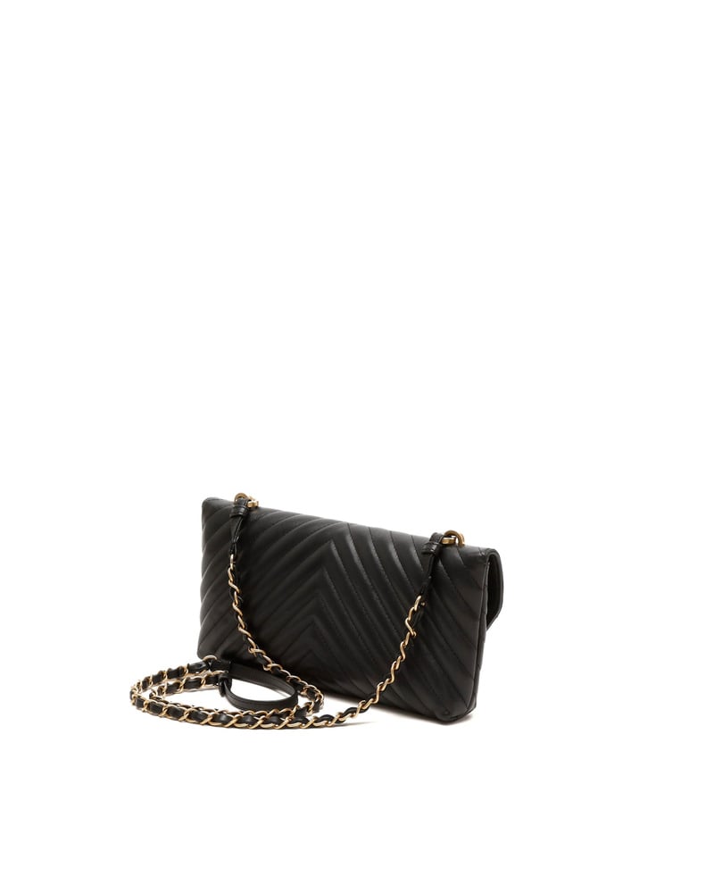 Chanel CC Surpique Chevron Flap Bag