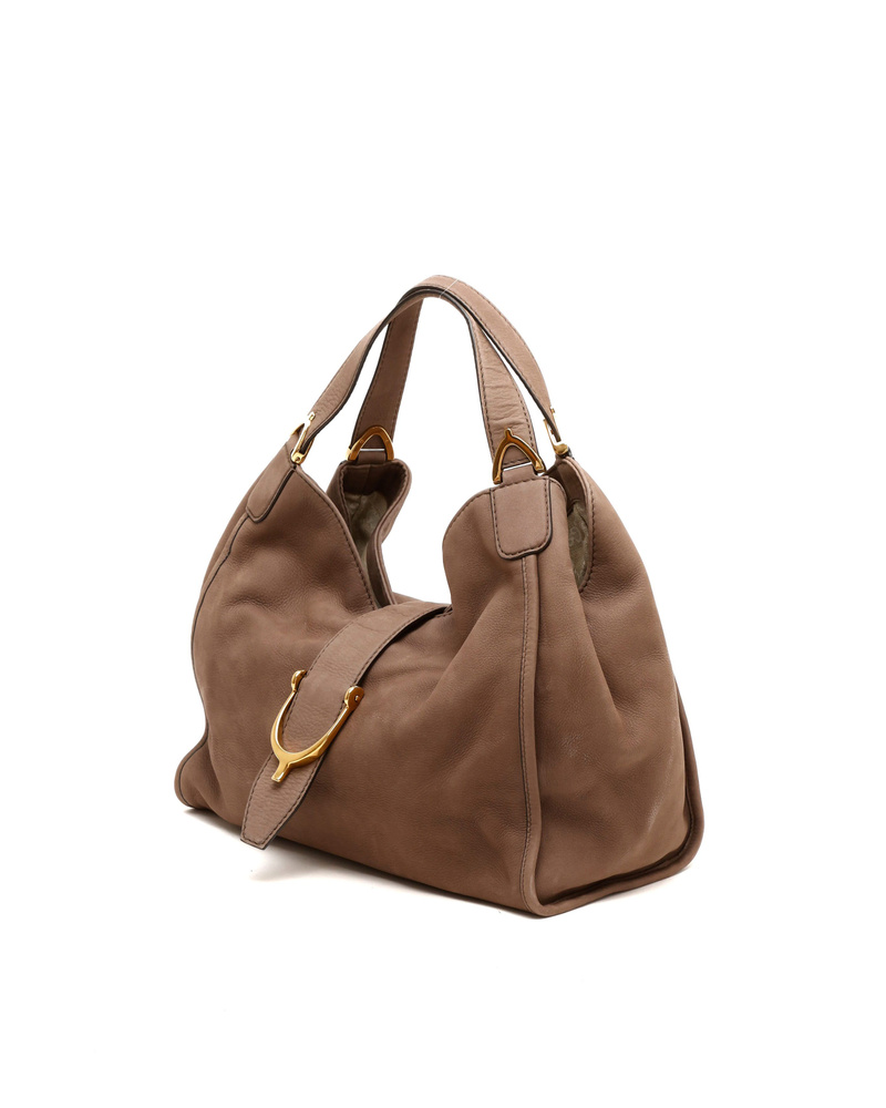 Gucci Suede Stirrup Bag