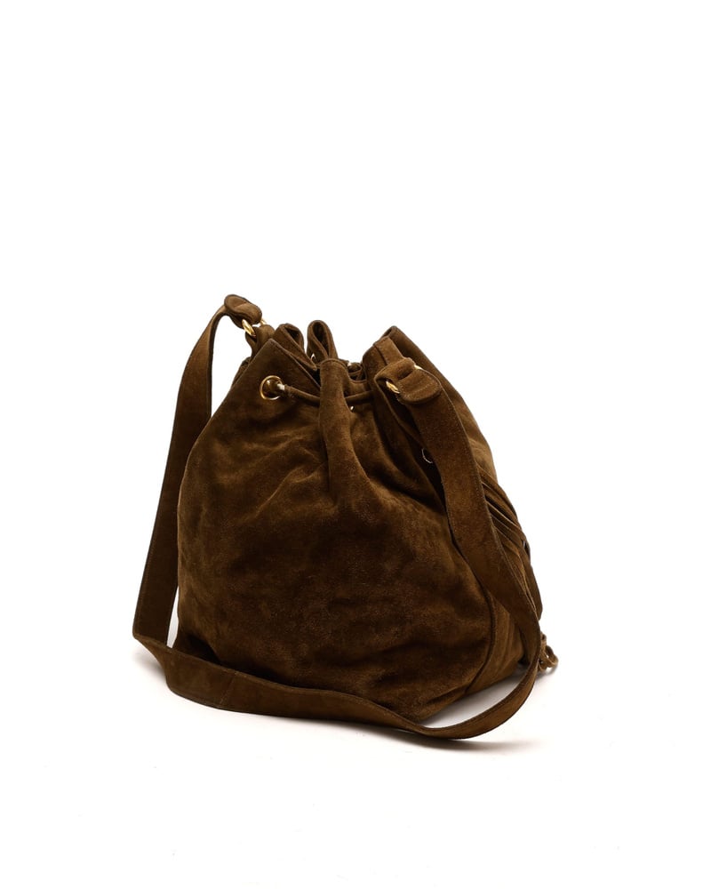 Chanel Coco Mark Drawstring Fringe Bag