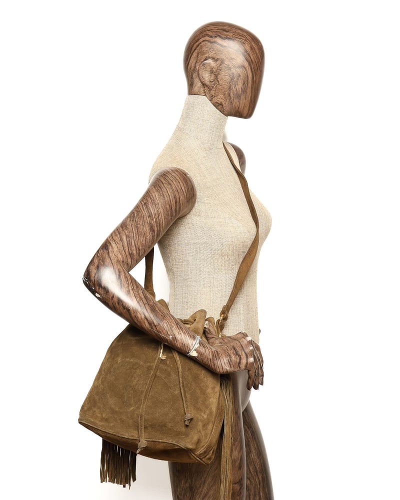 Chanel Coco Mark Drawstring Fringe Bag