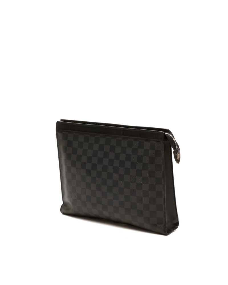 Louis Vuitton Damier Graphite Pochette Pochette Voyage MM Clutch Bag