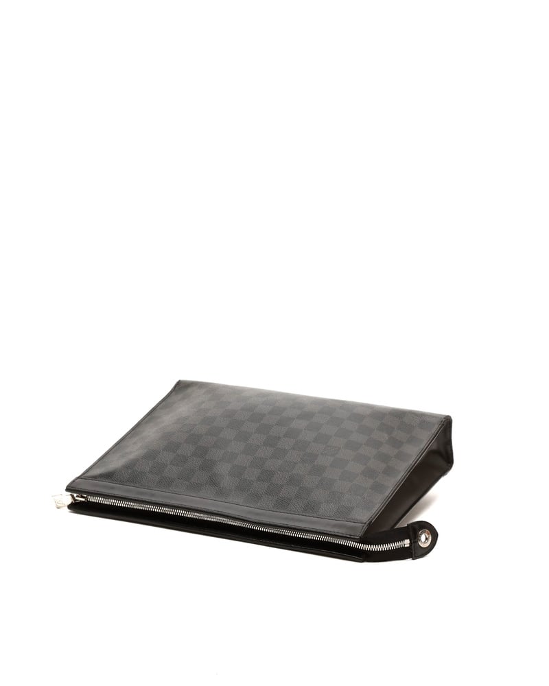 Louis Vuitton Damier Graphite Pochette Pochette Voyage MM Clutch Bag