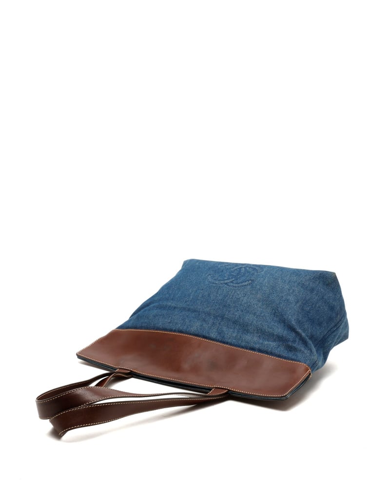 Chanel Coco Mark Denim Tote Bag