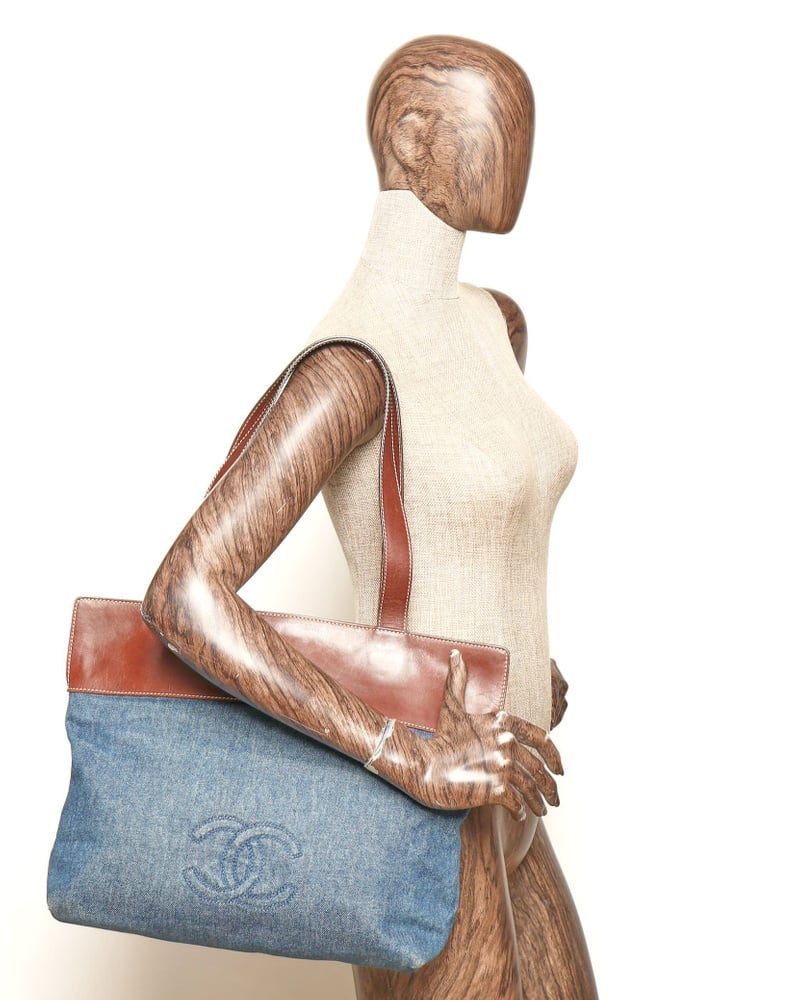 Chanel Coco Mark Denim Tote Bag