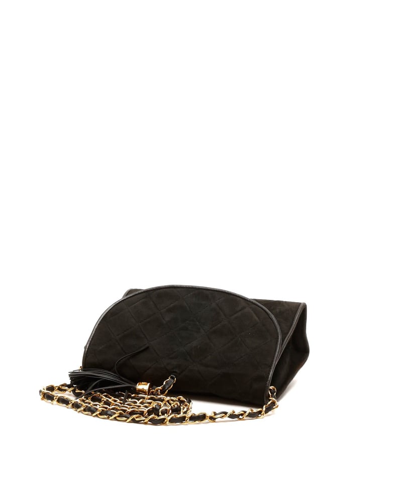 Chanel Suede Tassel Flap Bag