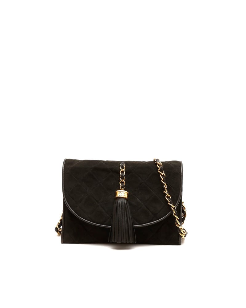 Chanel Suede Tassel Flap Bag