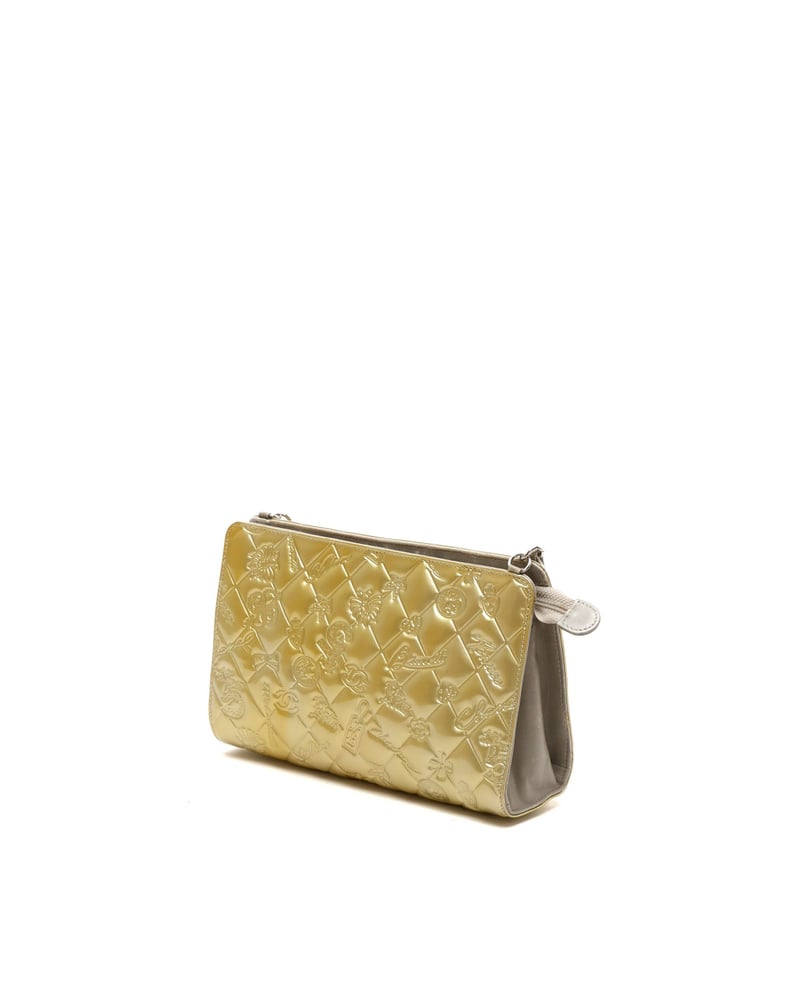 Chanel Patent Precious Symbols Pochette Bag