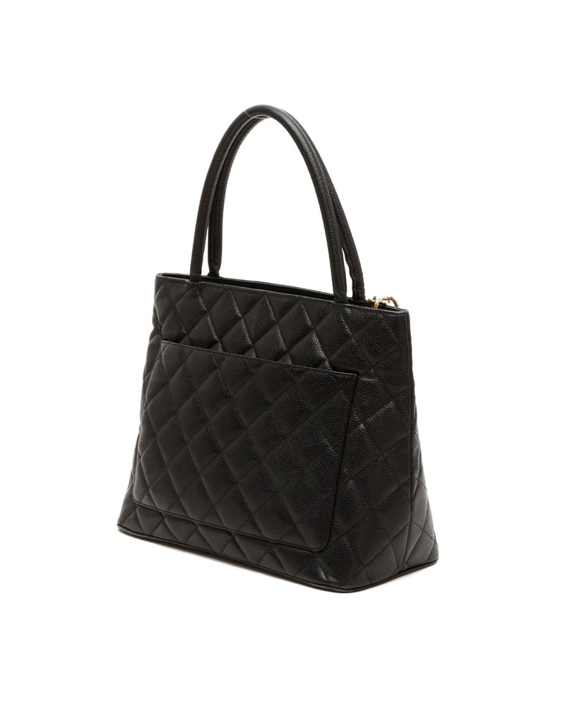 Chanel CC Medallion Caviar Tote Bag