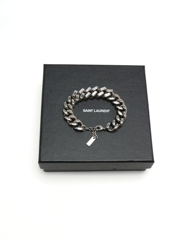 Saint Laurent Rhinestone Chain Bracelet
