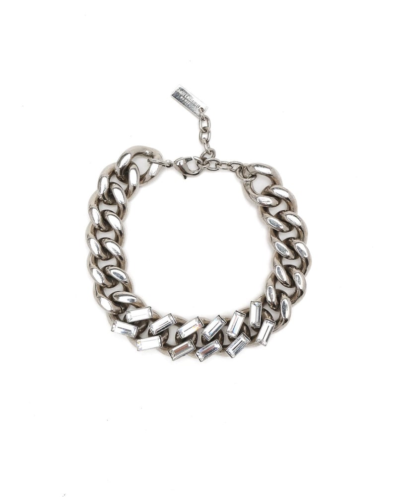 Saint Laurent Rhinestone Chain Bracelet