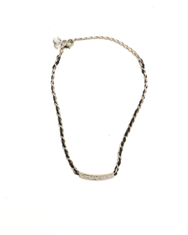 Chanel Leather Chain Choker